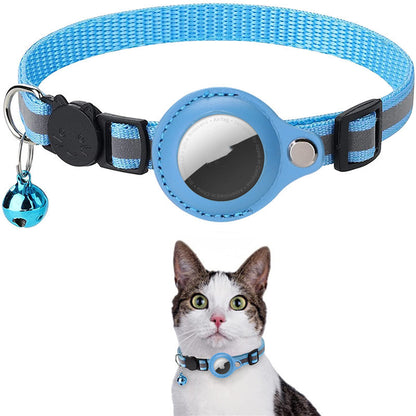 Reflexive Collar Cats AirTag Holder blue