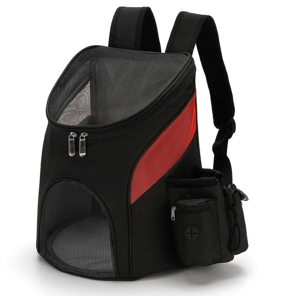 Backpack for Cats Travel Black Red