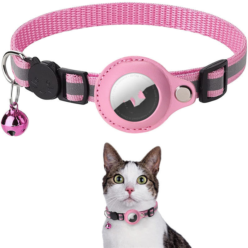 Cat Collar with Air Tag Holder and Bell