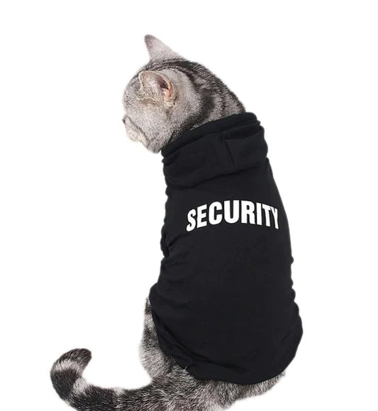 Cat Hoodie Security black