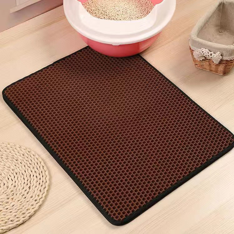 Waterproof Cat Litter Mat Brown