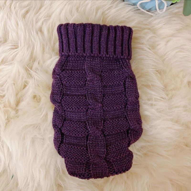 knitted jumper for cats purple