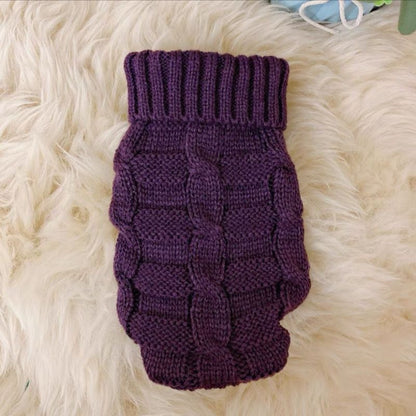 knitted jumper for cats purple