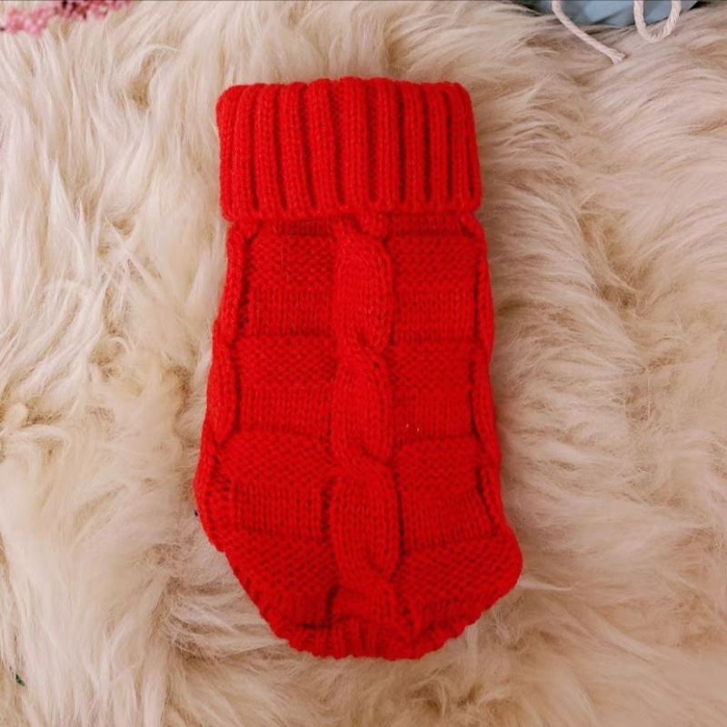 knitted jumper sweater for cats red
